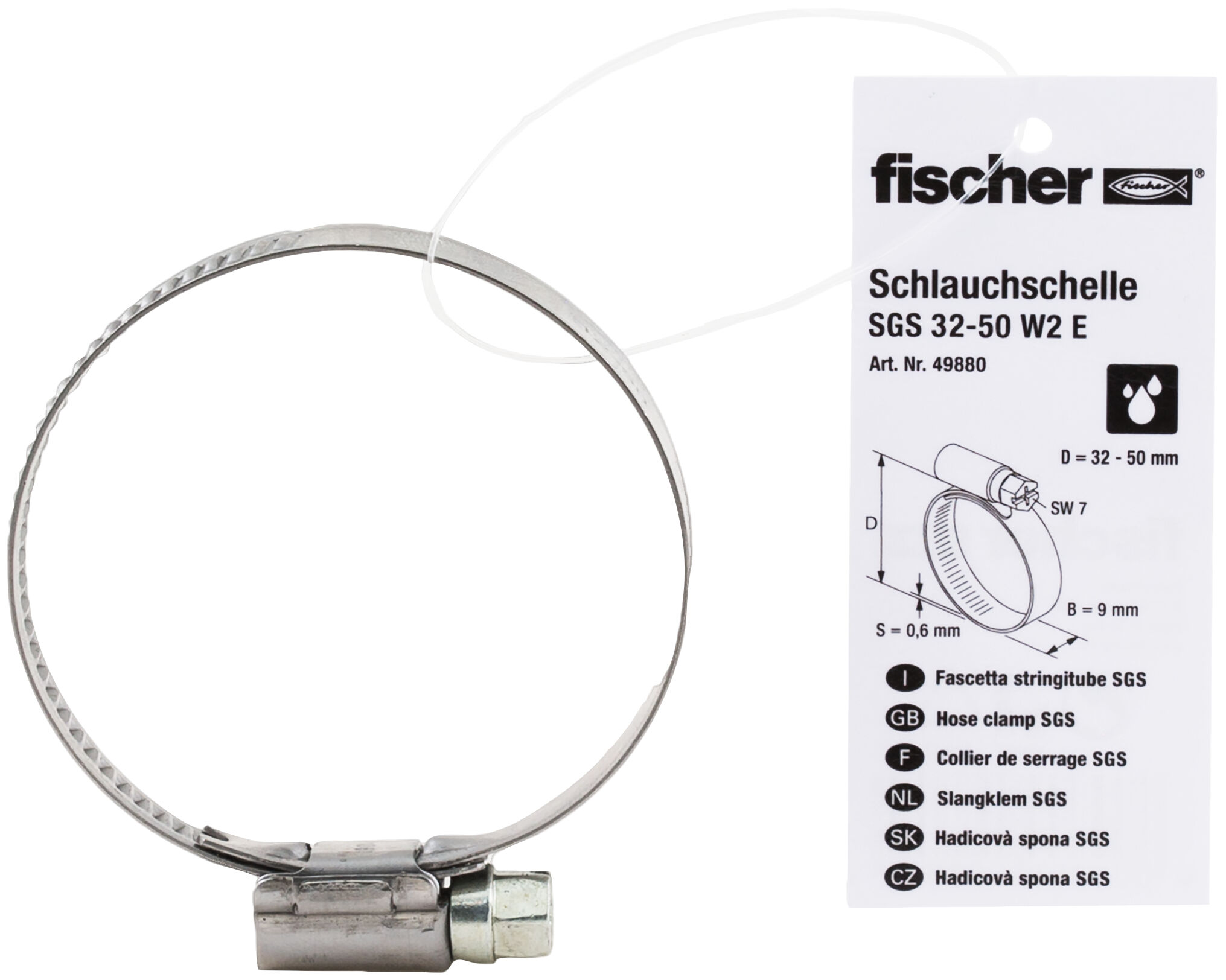 fischer Opaska zaciskowa SGS 32 - 50 W1 E