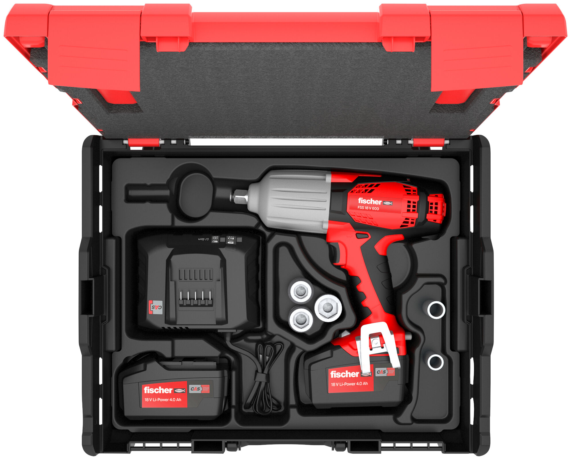 Bezprzewodowa zakrętarka z udarem stycznym fischer FSS 18V 600 - Set 3