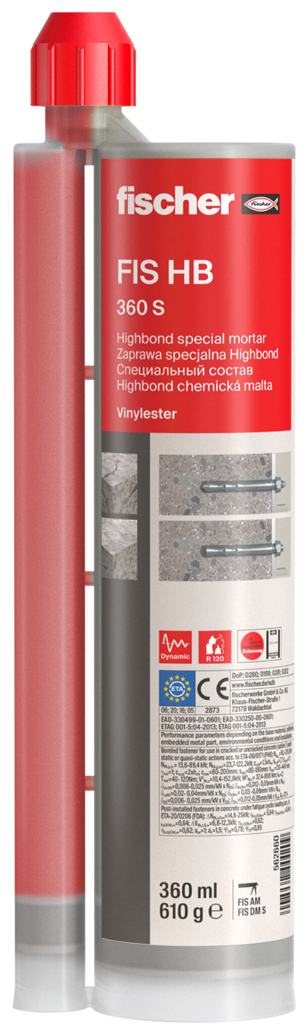 Zaprawa iniekcyjna fischer FIS HB 360 S