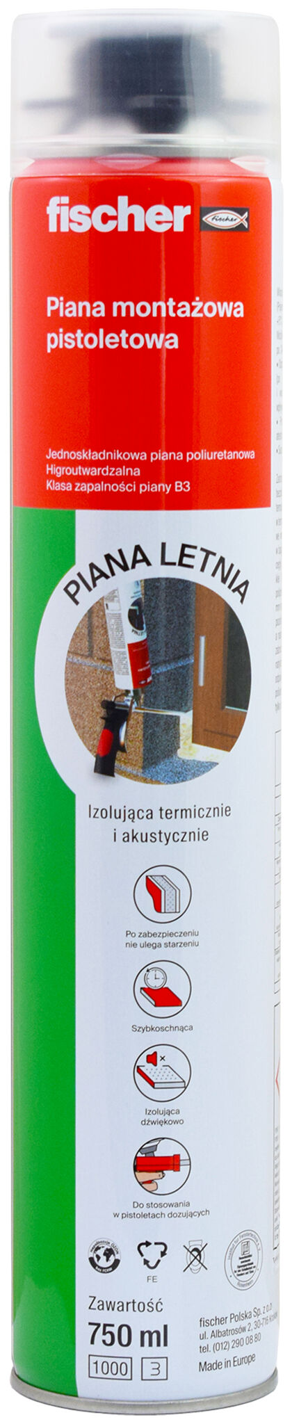 fischer PUP 750 Piana montażowa pistoletowa letnia
