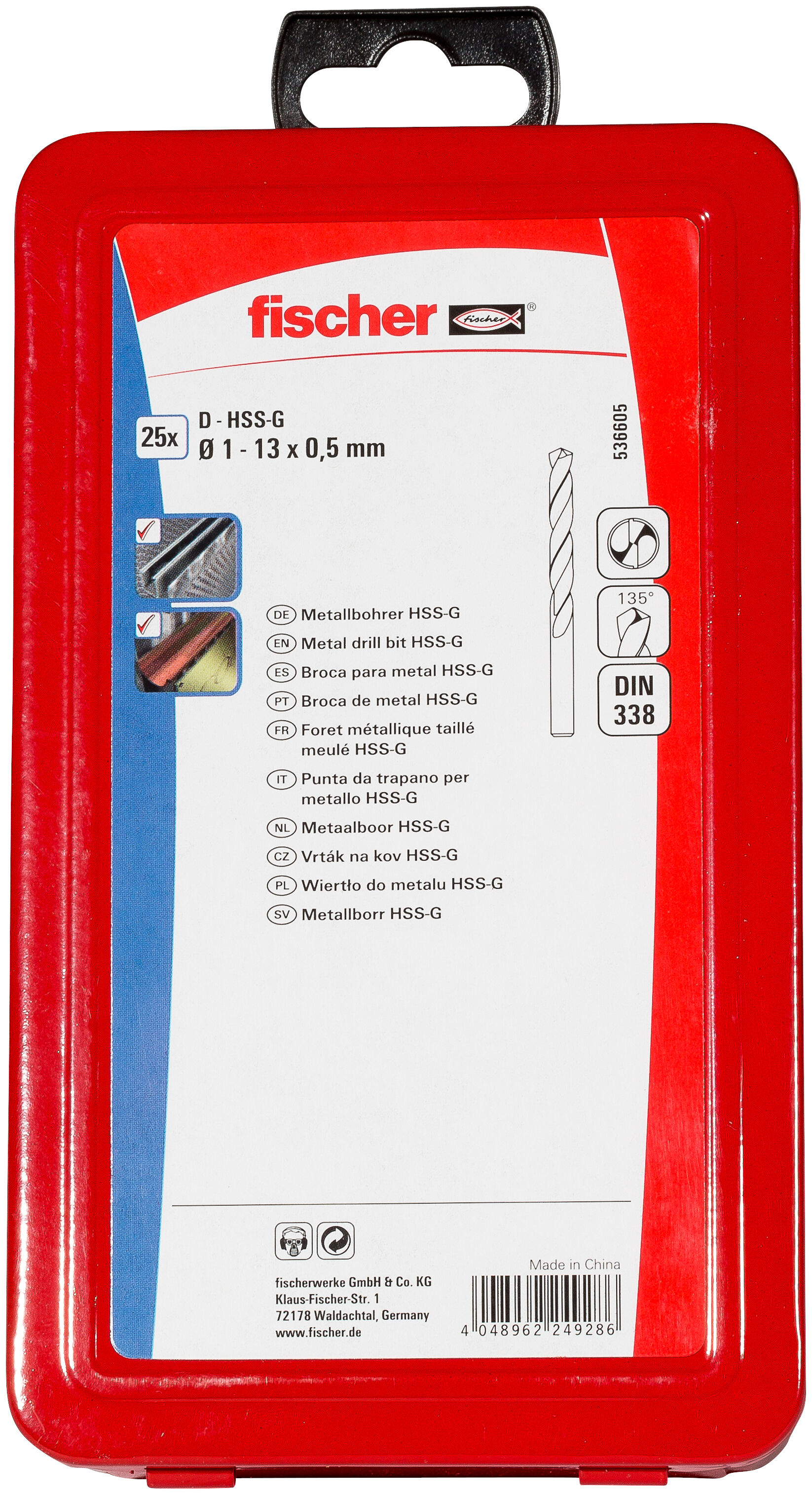 fischer D-Set HSS-G 1-13 mm