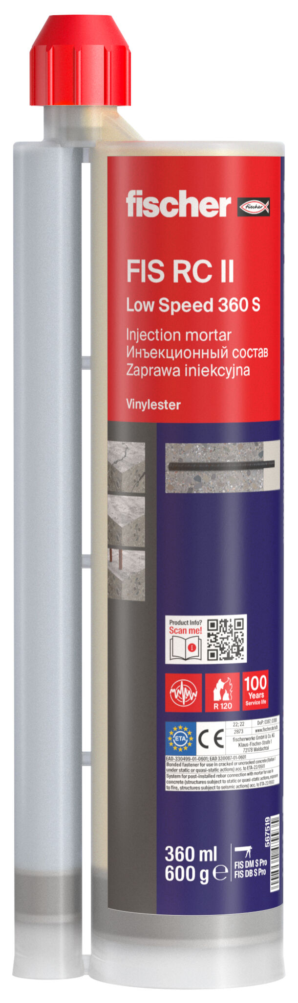 fischer RebarConnect FIS RC II Low Speed 360 S