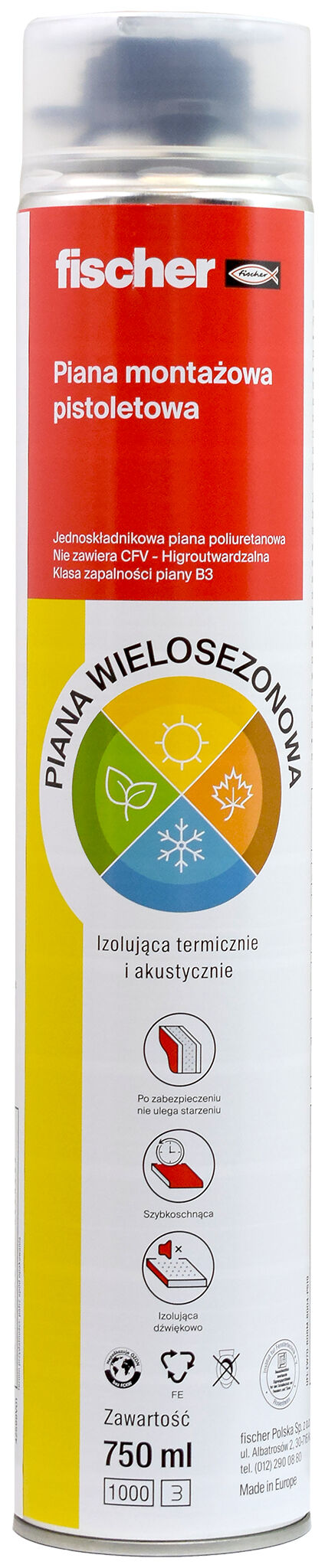 fischer PUP 750 Piana montażowa pistoletowa wielosezonowa