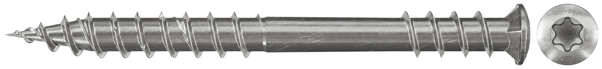 fischer Wkręt tarasowy PowerFast FPF 5.5 x 40 z łbem stożkowym A2 TX