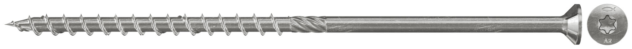 fischer PowerFast 6,0 x 140 z łbem stożkowym A4 TG TX