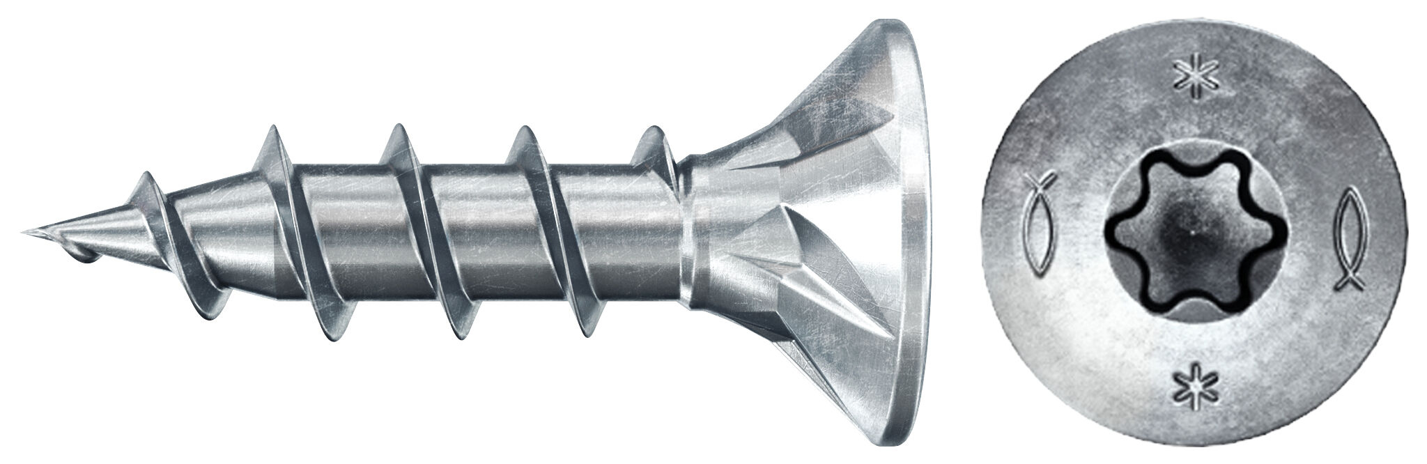 fischer PowerFast FPF II CTF 4,0x16 BC 500 Łeb stożkowy Gniazdo TX TX Gwint pełny Cynkowanie pasywacja na niebiesko