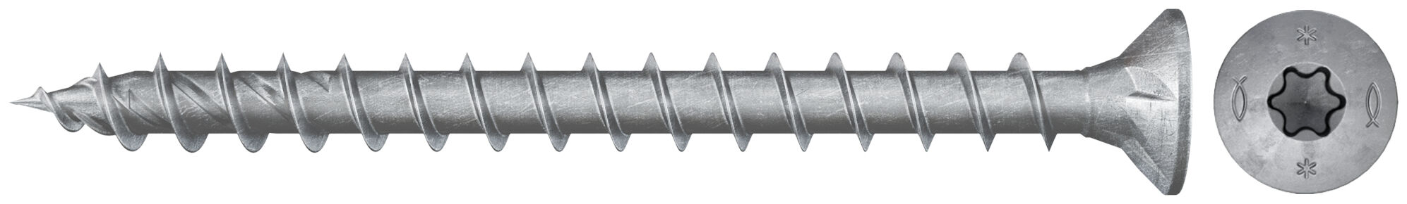 fischer PowerFast FPF II CTF 3,5x25 BZ 200 Łeb stożkowy Gniazdo TX TX Gwint pełny Powłoka Bonus-Cynk