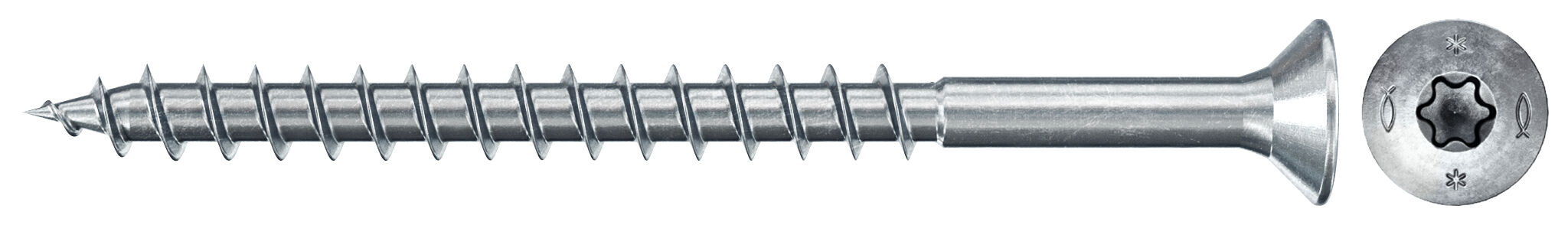 fischer PowerFast FPF II CTP 3,0x35 BC 500 Łeb stożkowy Gniazdo TX TX Gwint częściowy Cynkowanie pasywacja na niebiesko