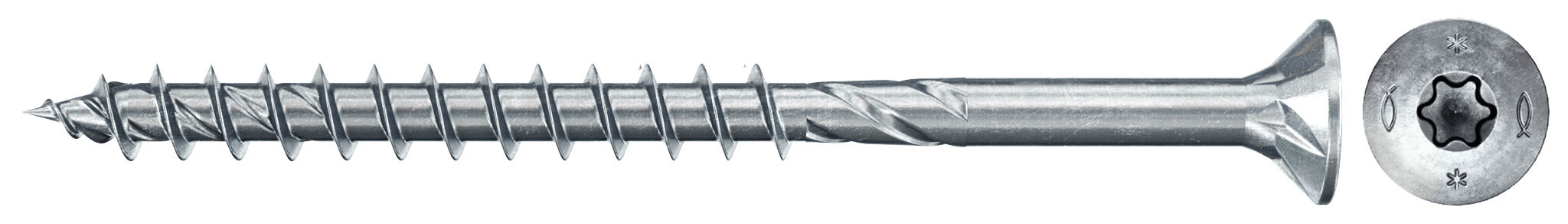 fischer PowerFast FPF II CTP 4,5x50 BC 500 Łeb stożkowy Gniazdo TX TX Gwint częściowy Cynkowanie pasywacja na niebiesko