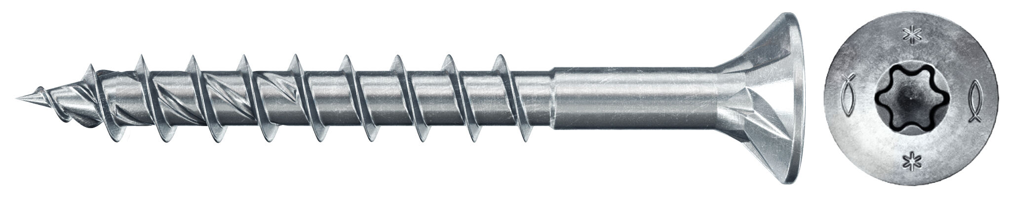 fischer PowerFast FPF II CTP 4,0X30 BC 1000 Łeb stożkowy Gniazdo TX TX Gwint częściowy Cynkowanie pasywacja na niebiesko