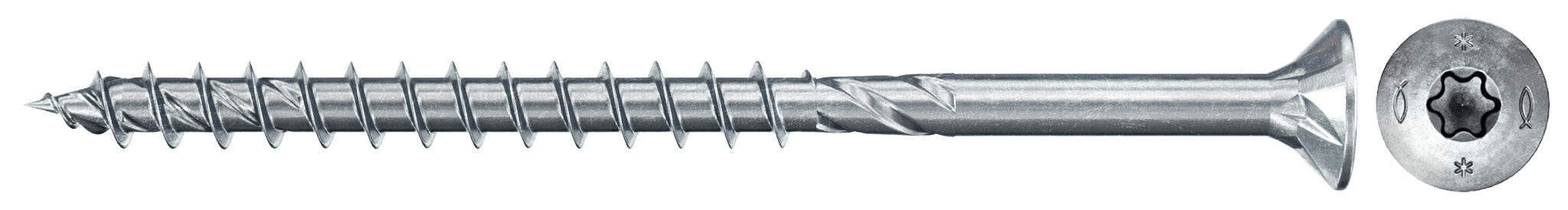 fischer PowerFast FPF II CTP 4,0x50 BC 500 Łeb stożkowy Gniazdo TX TX Gwint częściowy Cynkowanie pasywacja na niebiesko