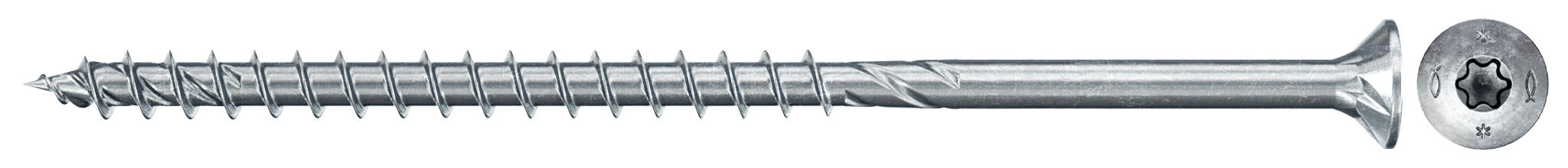 fischer PowerFast FPF II CTP 5,0x90 BC 200 Łeb stożkowy Gniazdo TX TX Gwint częściowy Cynkowanie pasywacja na niebiesko