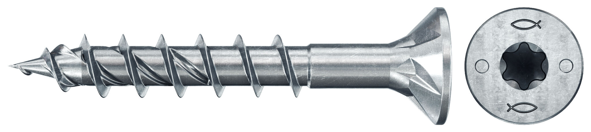 fischer PowerFast FPF II CTP 5,0x35 BC 500 Łeb stożkowy Gniazdo TX TX Gwint częściowy Cynkowanie pasywacja na niebiesko