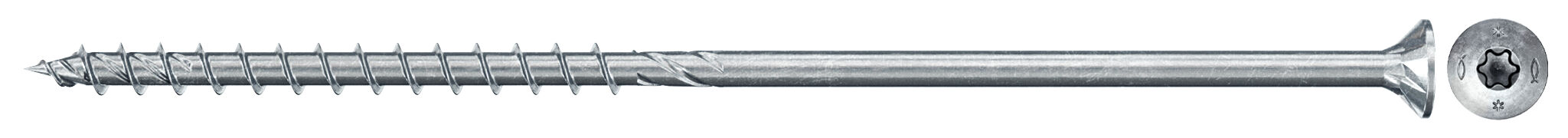 fischer PowerFast FPF II CTP 6,0x140 BC 100 Łeb stożkowy Gniazdo TX TX Gwint częściowy Cynkowanie pasywacja na niebiesko