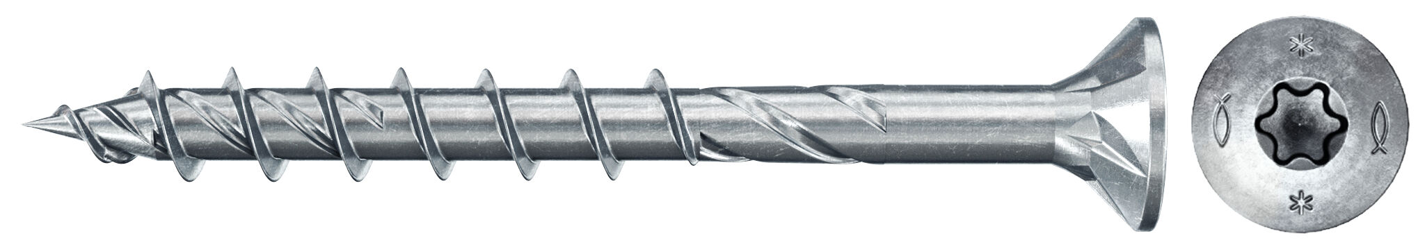 fischer PowerFast FPF II CTP 6,0x40 BC 500 Łeb stożkowy Gniazdo TX TX Gwint częściowy Cynkowanie pasywacja na niebiesko