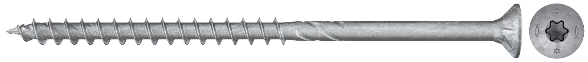 fischer PowerFast FPF II CTP 3,5x30 BZ 200 Łeb stożkowy Gniazdo TX TX Gwint częściowy Powłoka Bonus-Cynk