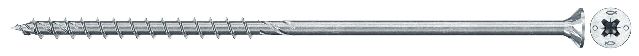 fischer PowerFast FPF II CZP 6,0x140 BC 100 Łeb stożkowy Gniazdo krzyżowe PZ Gwint częściowy Cynkowanie pasywacja na niebiesko