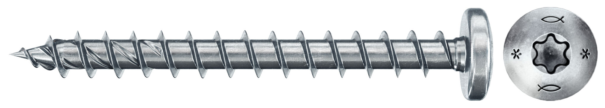 fischer PowerFast FPF II PTF 4,0x30 BC 200 Łeb grzybkowy Gniazdo TX TX Gwint pełny Cynkowanie pasywacja na niebiesko
