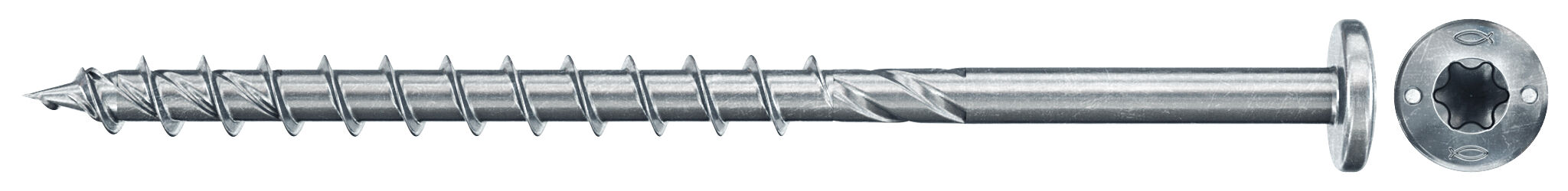 fischer PowerFast FPF II PTP 6,0x80 BC 50 Łeb grzybkowy Gniazdo TX TX Gwint częściowy Cynkowanie pasywacja na niebiesko