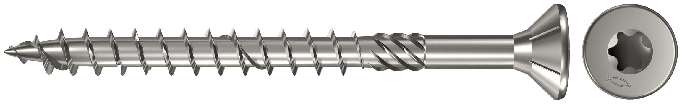 fischer PowerFast 4 x 35 z łbem stożkowym A4 gwint częściowy Gniazdo TX