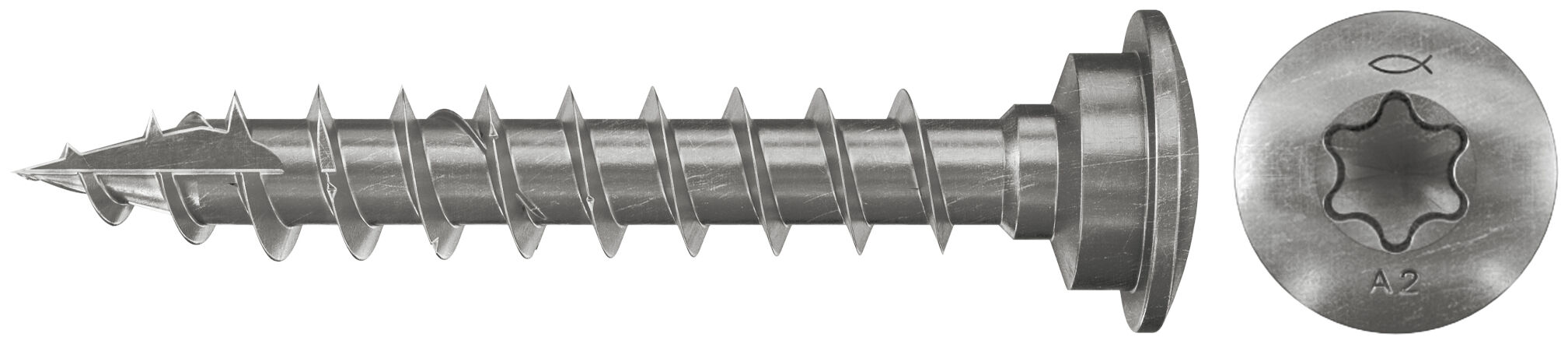 fischer Wkręty do słupków 7x40 Kliny centrujące A2 VG TX