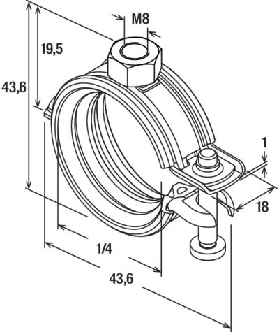 fischer Obejma jednoczęściowa FGRS Plus 1/4" B
