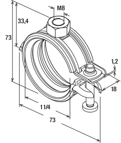 fischer Obejma jednoczęściowa FGRS Plus 1 1/4" B
