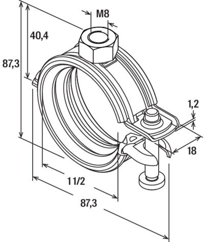 fischer Obejma jednoczęściowa FGRS Plus 1 1/2" B
