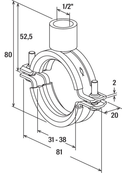 fischer Obejma masywna FRSM 1"