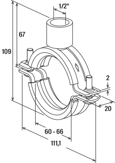 fischer Obejma masywna FRSM 2"