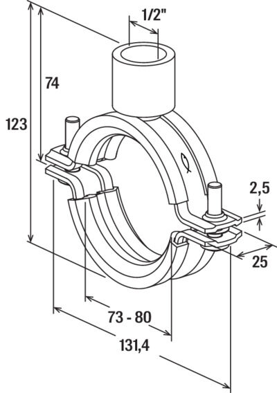 fischer Obejma masywna FRSM 2 1/2"