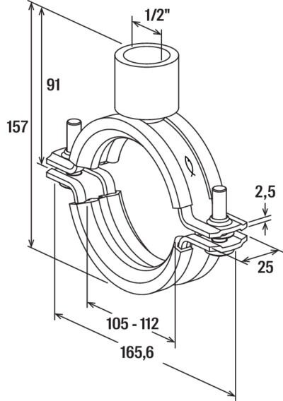 fischer Obejma masywna FRSM 110 mm