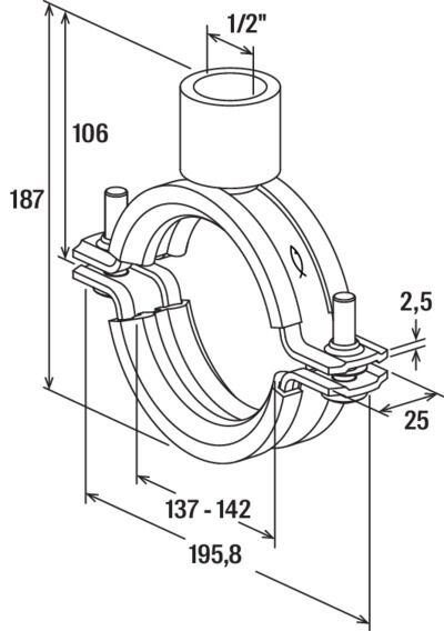 fischer Obejma masywna FRSM 5"