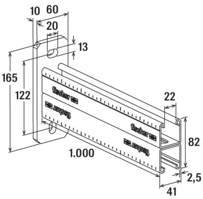 fischer Wspornik FCA 41D - 1000 stal cynkowana na gorąco