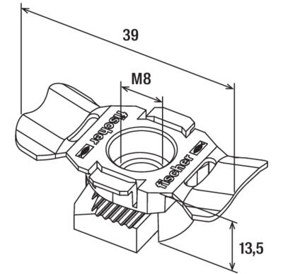 fischer Nakrętka wsuwana FSM Clix P 8