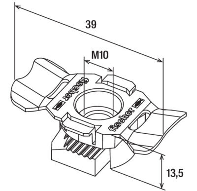 fischer Nakrętka wsuwana FSM Clix P 10