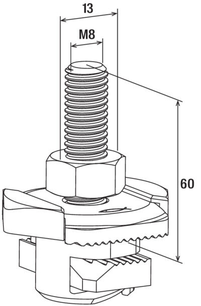 fischer Śruba z łbem młoteczkowym FHS CLIX 8 x 60