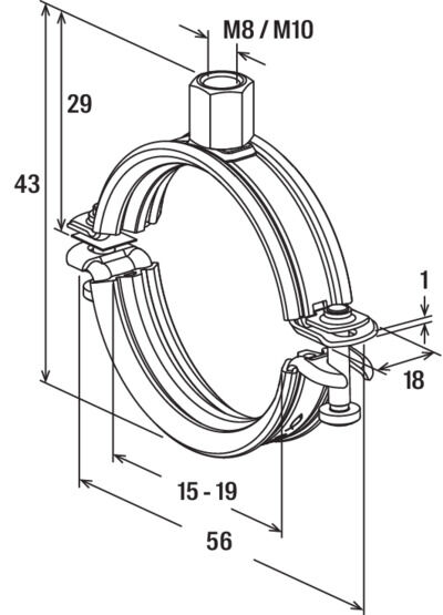 fischer Obejma rurowa Universal FRS-L 15 - 19