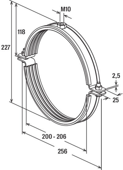 fischer Obejma rurowa FRS 200 - 206 M10