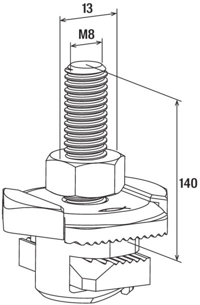 fischer Śruba z łbem młotkowym FHS CLIX 8 x 100