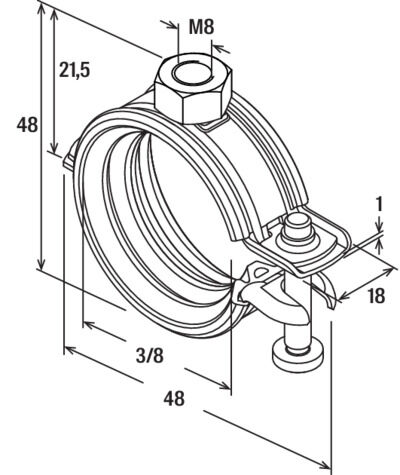 fischer Obejma jednoczęściowa FGRS Plus 3/8" BG