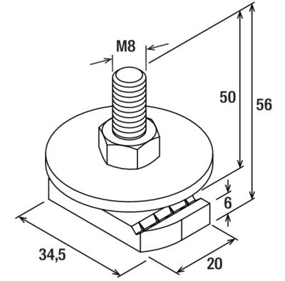 fischer Śruba z łbem młoteczkowym FCSN M 8 x 50