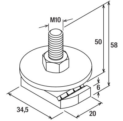 fischer Śruba z łbem młoteczkowym FCSN M10 x 50